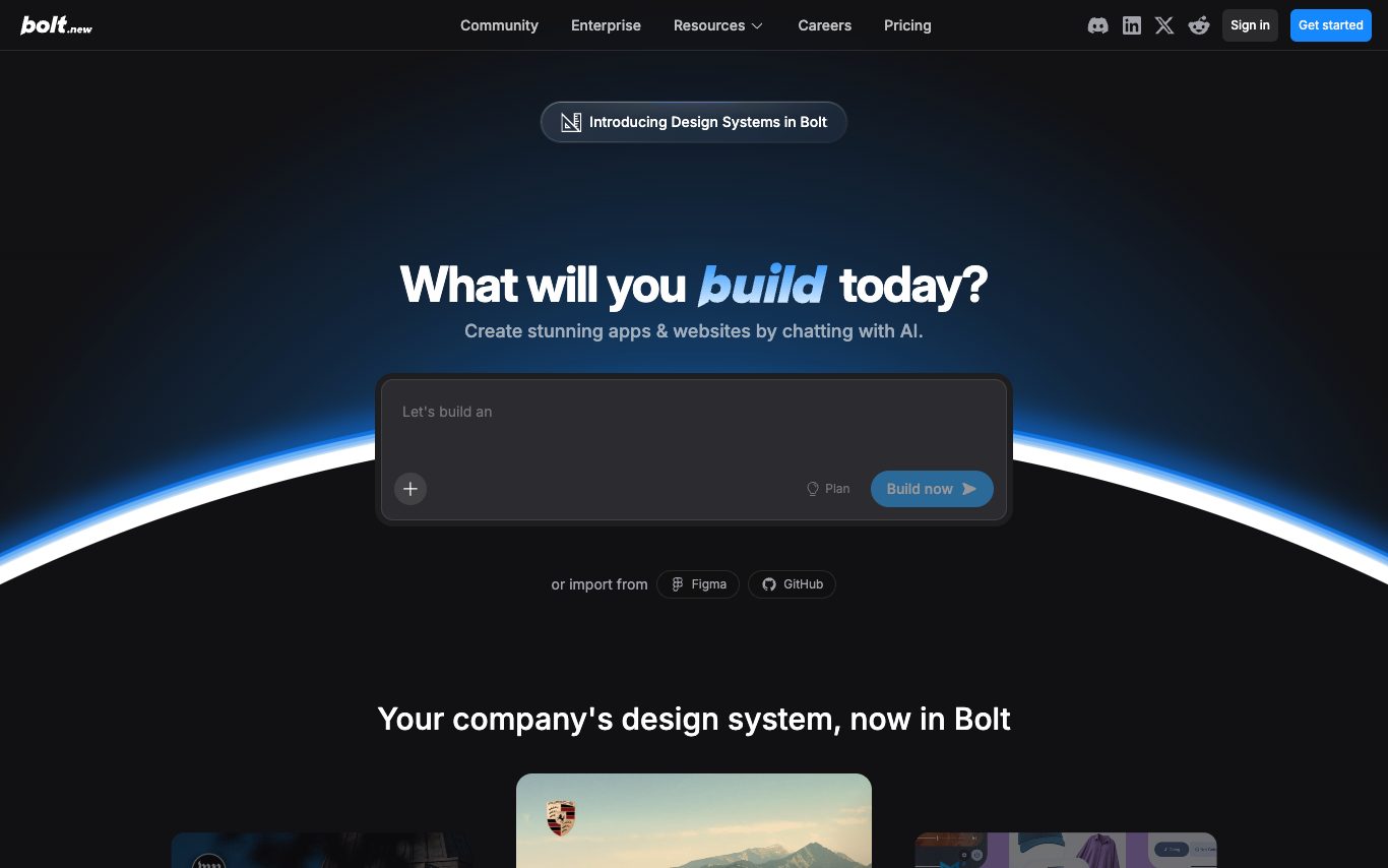 Bolt.new screenshot