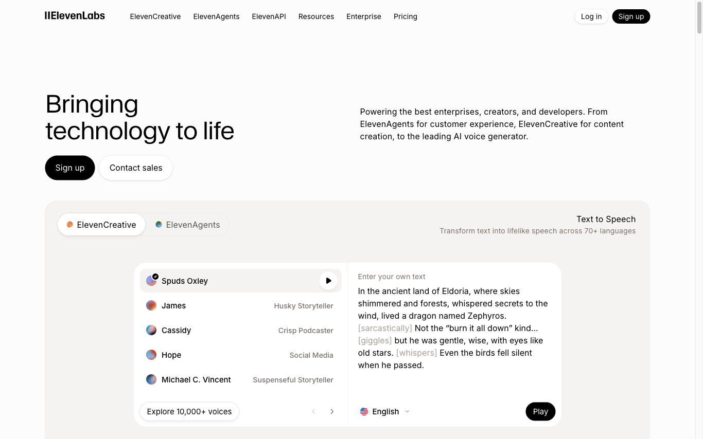 ElevenLabs screenshot